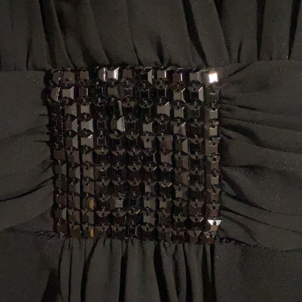 JonesWear Midi Black Cocktail Dress Sz 10 - Picture 5 of 8